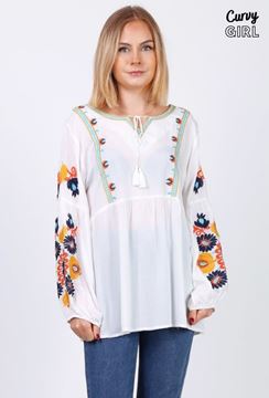 Picture of CURVY GIRL TUNIC WITH EMBROIDERY